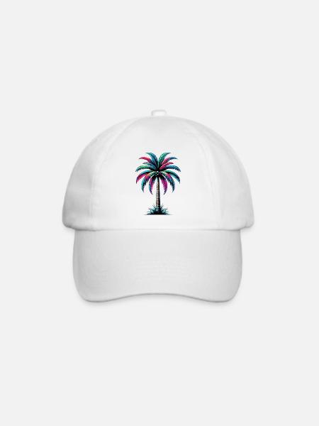 Palme - Baseballkappe - Weiß/Weiß