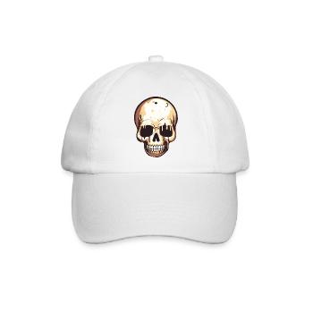 skull - Baseballkappe - Weiß/Weiß - Vorne