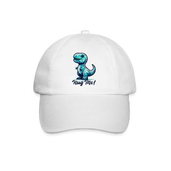 T-Rex Umarme mich Umarmen Geschenk - Baseballkappe - Weiß/Weiß - Vorne