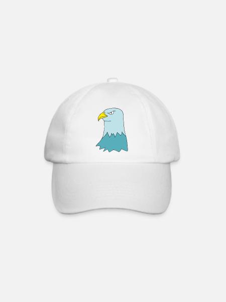 adler türkis - Baseballkappe - Weiß/Weiß