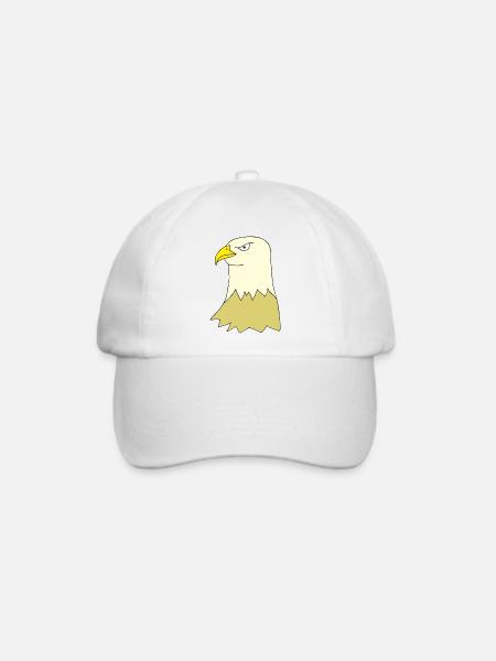adler gelb - Baseballkappe - Weiß/Weiß