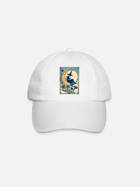 Blaue Hexe - Baseballkappe - Weiß/Weiß