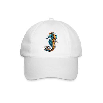 seepferdchen - Baseballkappe - Weiß/Weiß - Vorne