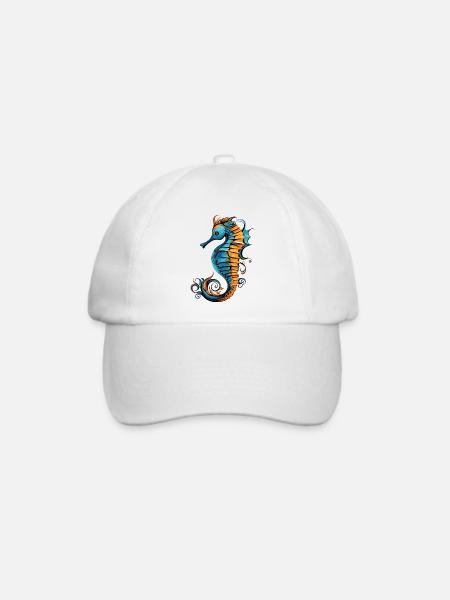 seepferdchen - Baseballkappe - Weiß/Weiß