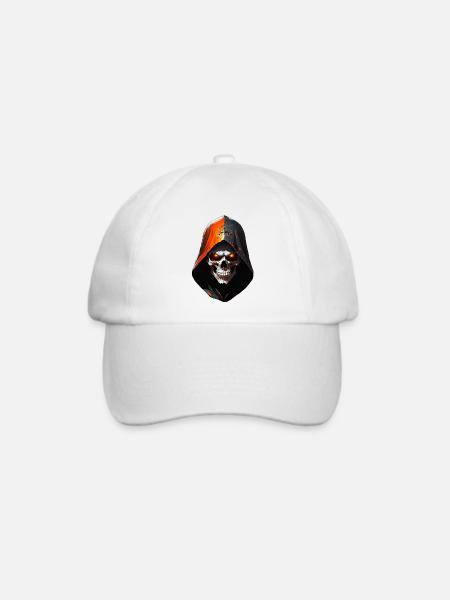 Skull - Baseballkappe - Weiß/Weiß