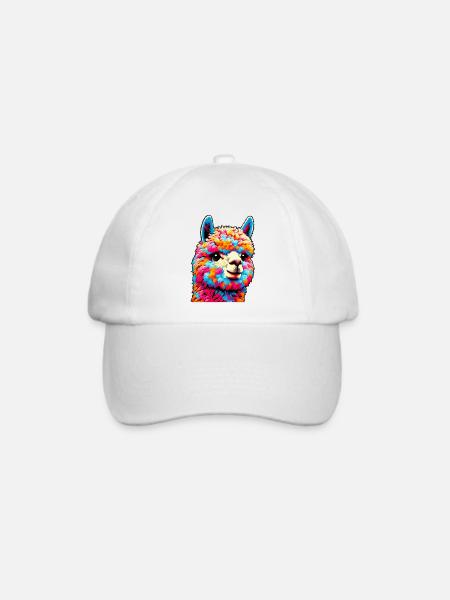 Alpaka - Baseballkappe - Weiß/Weiß