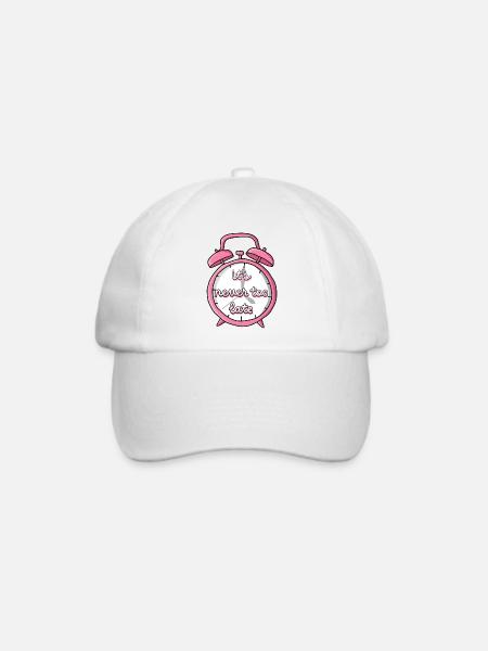 Niemals zu spät - Baseballkappe - Weiß/Weiß