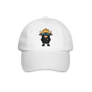 Stier Winter - Baseballkappe - Weiß/Weiß - Vorne