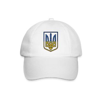 Tryzub Diamanten, Ukraine blau gelb - Baseballkappe - Weiß/Weiß - Vorne