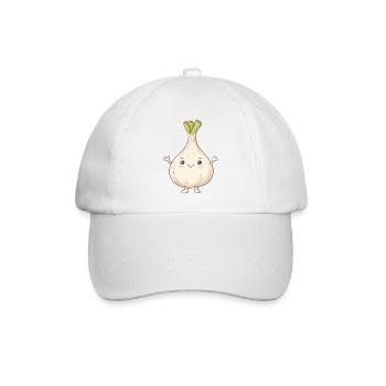 Knoblauch - Baseballkappe - Weiß/Weiß - Vorne