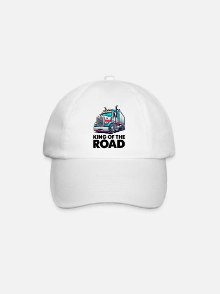 lastwagen king - Baseballkappe - Weiß/Weiß