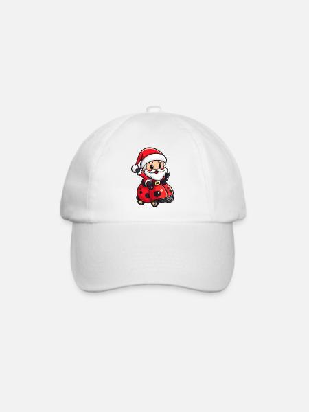 Marienkäfer Weihnachtsmann Cartoon - Baseballkappe - Weiß/Weiß