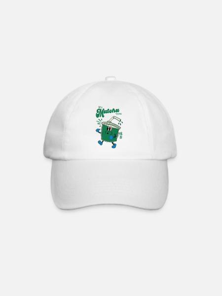 Its Matcha Time - Baseballkappe - Weiß/Weiß