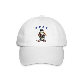 Cool rabbit - Baseballkappe - Weiß/Weiß - Vorne