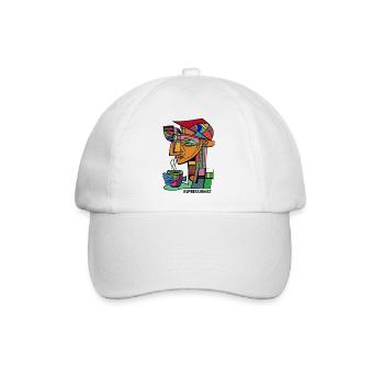 Espressionist - Espresso - Kaffee trinken - Baseballkappe - Weiß/Weiß - Vorne