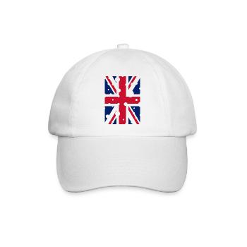 Englische Flagge - Baseballkappe - Weiß/Weiß - Vorne