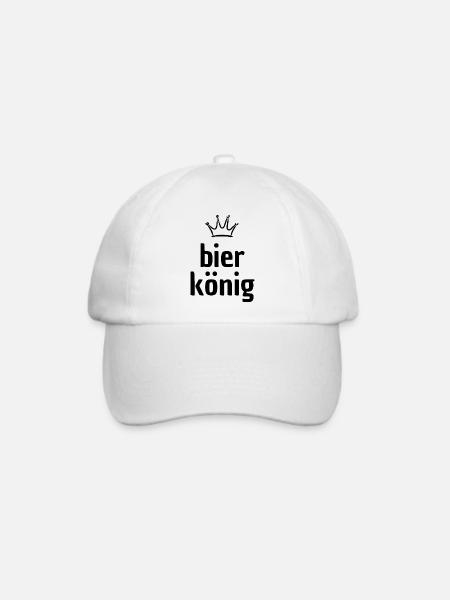 Bier König - Baseballkappe - Weiß/Weiß