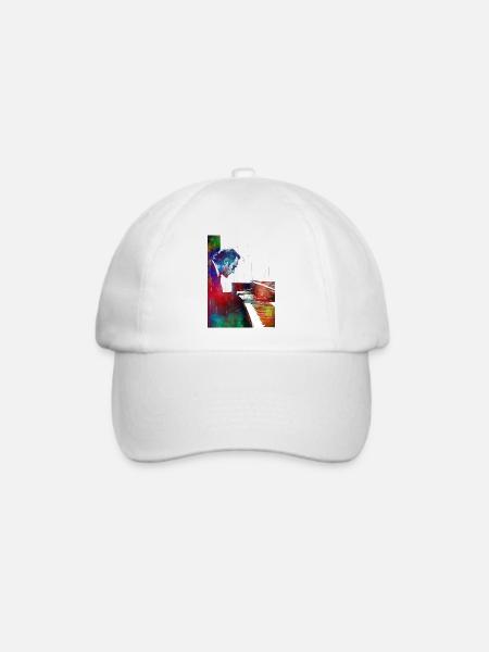 Pianist Musik Kunst - Baseballkappe - Weiß/Weiß