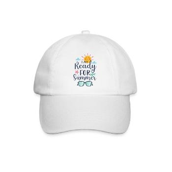 Ich bin bereit für den Sommer - Baseballkappe - Weiß/Weiß - Vorne