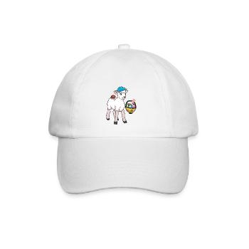 80er 90er Lamm Lämmer Schaf Schafe Ostern - Baseballkappe - Weiß/Weiß - Vorne