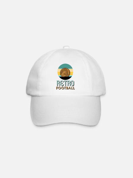 Retro-Fußball - Baseballkappe - Weiß/Weiß