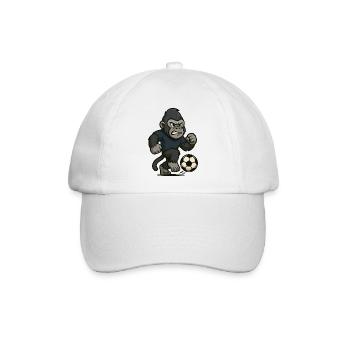 gorilla fussball - Baseballkappe - Weiß/Weiß - Vorne