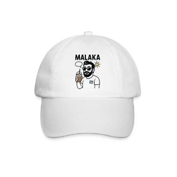 MALAKA – Griechischer Slang mit Stil | Lustig - Baseballkappe - Weiß/Weiß - Vorne