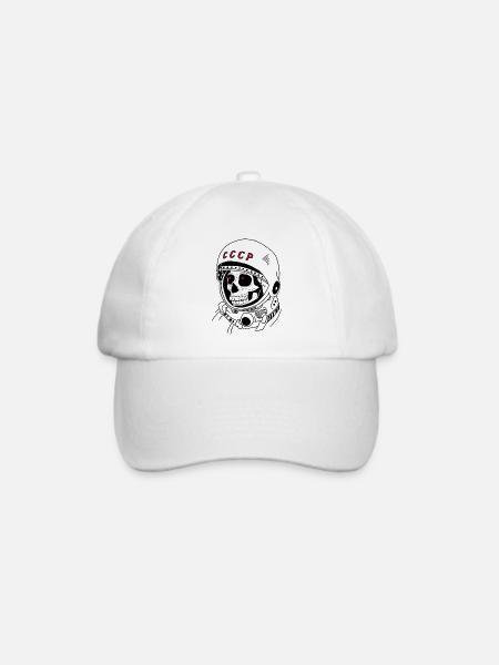 Schädel eines sowjetischen Astronauten - Baseballkappe - Weiß/Weiß