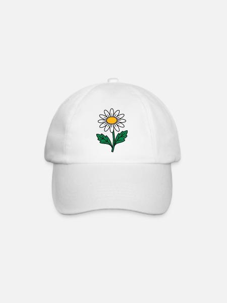 Gänseblümchen - Baseballkappe - Weiß/Weiß
