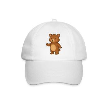 Bär Teddybär - Baseballkappe - Weiß/Weiß - Vorne