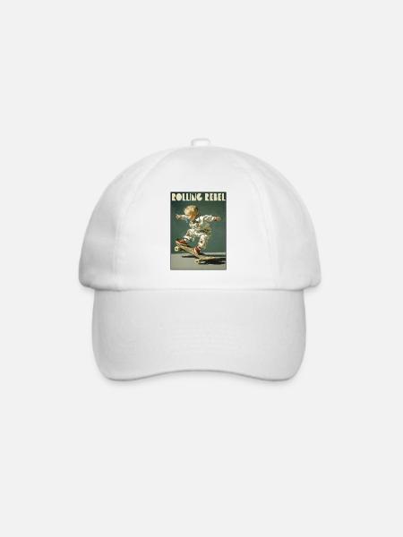 Rolling Rebel - Baseballkappe - Weiß/Weiß