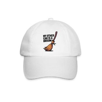 Mein anderes Auto ist ein Besen - Baseballkappe - Weiß/Weiß - Vorne