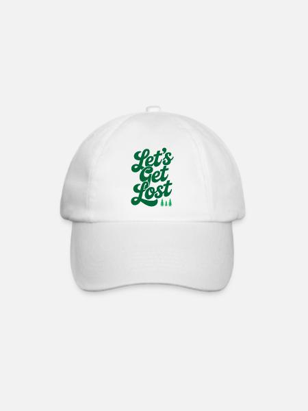 Abenteuer - Let's Get Lost - Baseballkappe - Weiß/Weiß
