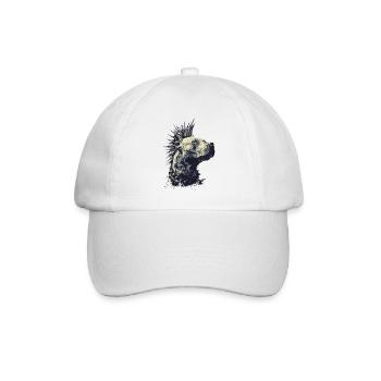 American Staffordshire Terrier Punkrock - Baseballkappe - Weiß/Weiß - Vorne