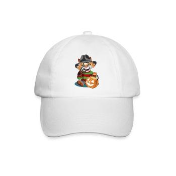 Freddy die Katze - Baseballkappe - Weiß/Weiß - Vorne