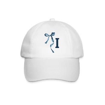 Monogramm i Geschenkidee - Baseballkappe - Weiß/Weiß - Vorne