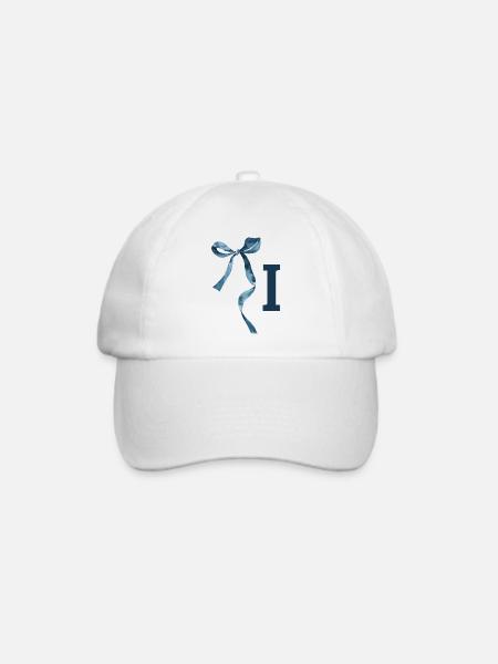 Monogramm i Geschenkidee - Baseballkappe - Weiß/Weiß