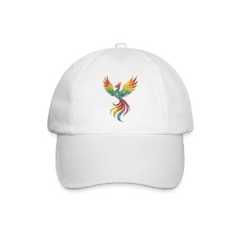 Regenbogen Phönix Funkenpracht - Baseballkappe - Weiß/Weiß - Vorne