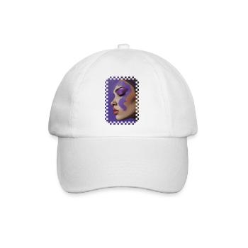 Reflections of Violet – Öl auf Leinwand - Baseballkappe - Weiß/Weiß - Vorne