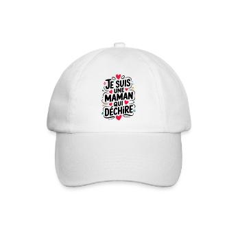 Ich bin eine Killer-Mutter - Baseballkappe - Weiß/Weiß - Vorne