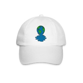 Erde schmelzende Kunst - Baseballkappe - Weiß/Weiß - Vorne