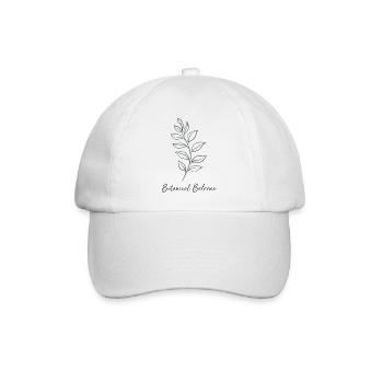 Botanical Balance – Linienkunst - Baseballkappe - Weiß/Weiß - Vorne