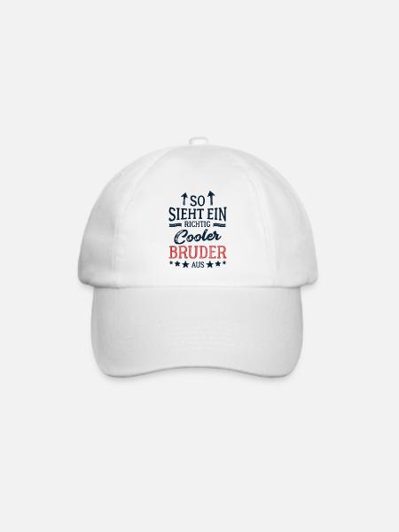 So sieht ein cooler Bruder aus Bester Bruder - Baseballkappe - Weiß/Weiß
