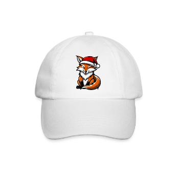 Fuchs Weihnachten - Baseballkappe - Weiß/Weiß - Vorne