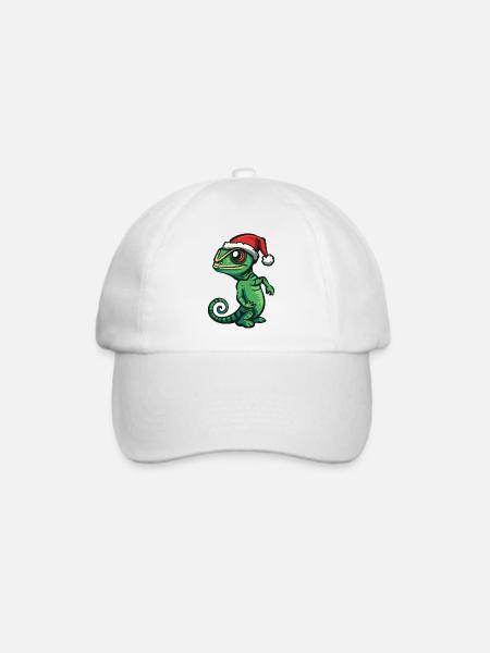 Chameleon Weihnachten - Baseballkappe - Weiß/Weiß