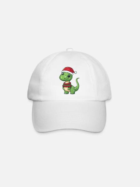 Dinosaurier brontosaurus Weihnachten Xmas - Baseballkappe - Weiß/Weiß