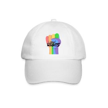 Regenbogenfaust Gleichberechtigung - Baseballkappe - Weiß/Weiß - Vorne