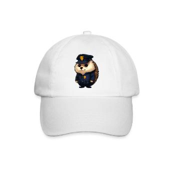 Igel Polizei - Baseballkappe - Weiß/Weiß - Vorne