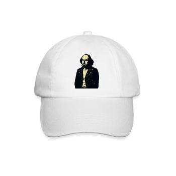William Shakespeare Mitternachtsrebellenporträt - Baseballkappe - Weiß/Weiß - Vorne