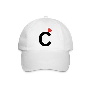 C - Baseballkappe - Weiß/Weiß - Vorne